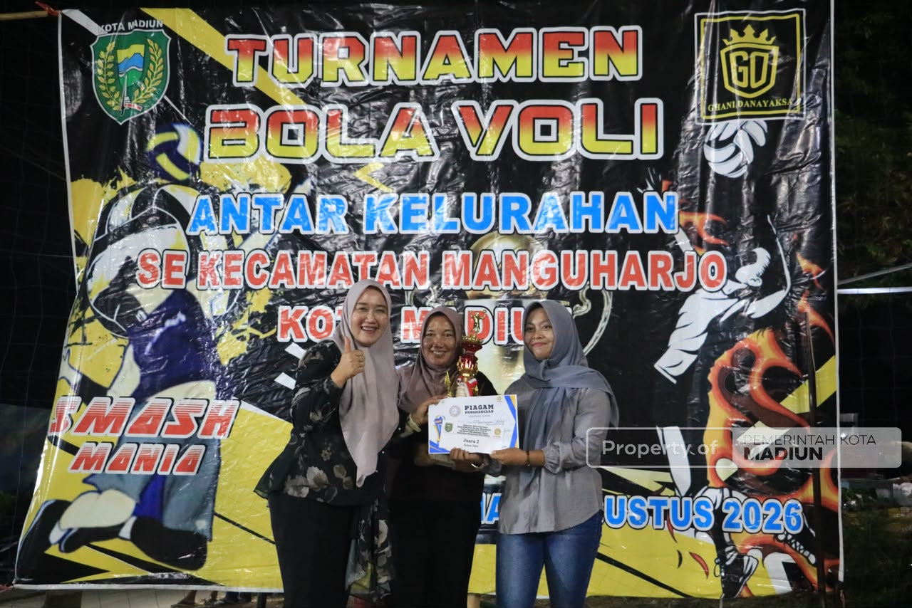 Turut Semarakkan HUT Kemerdekaan, Kecamatan Manguharjo Hadirkan Turnamen Bola Voli Antar Kelurahan