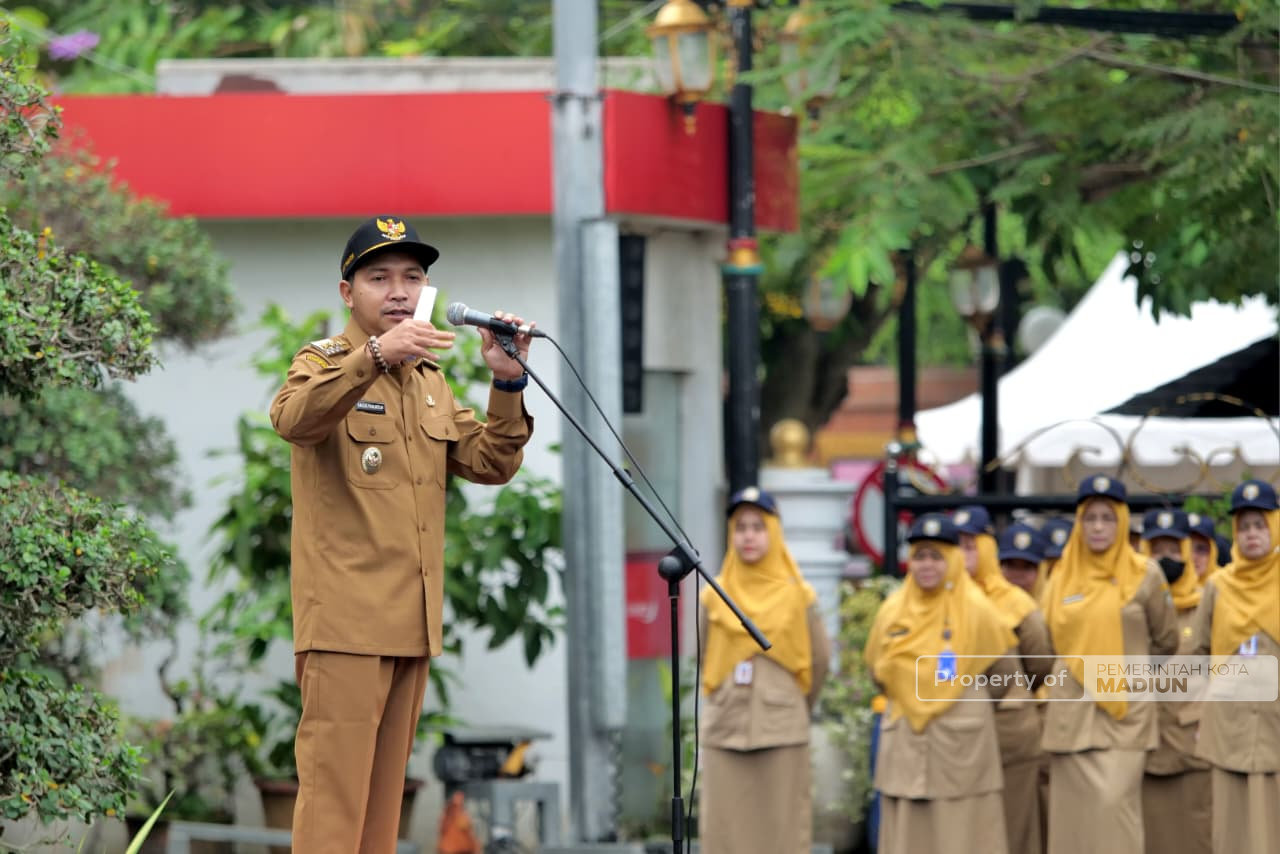 Plt Wali Kota Madiun Pacu Kinerja OPD Lewat Apel dan Rakor di Balai Kota
